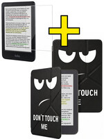 LUQ LUQ Kobo Clara Colour Hoesje Trifold Met Screenprotector - Don't Touch Me
