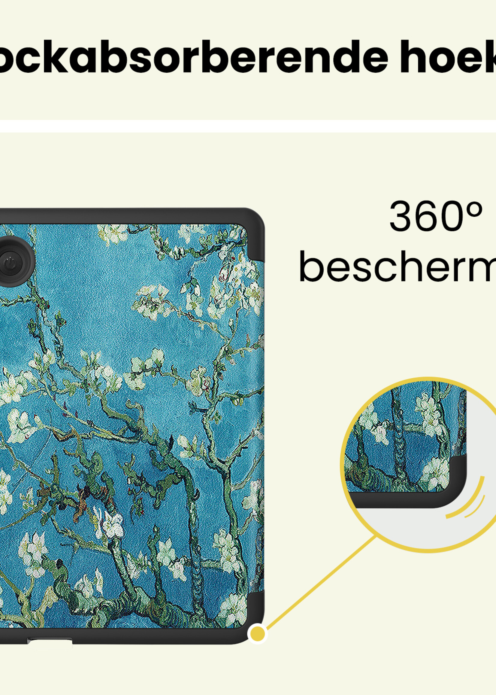 LUQ LUQ Kobo Clara BW Hoesje Trifold - Bloesem
