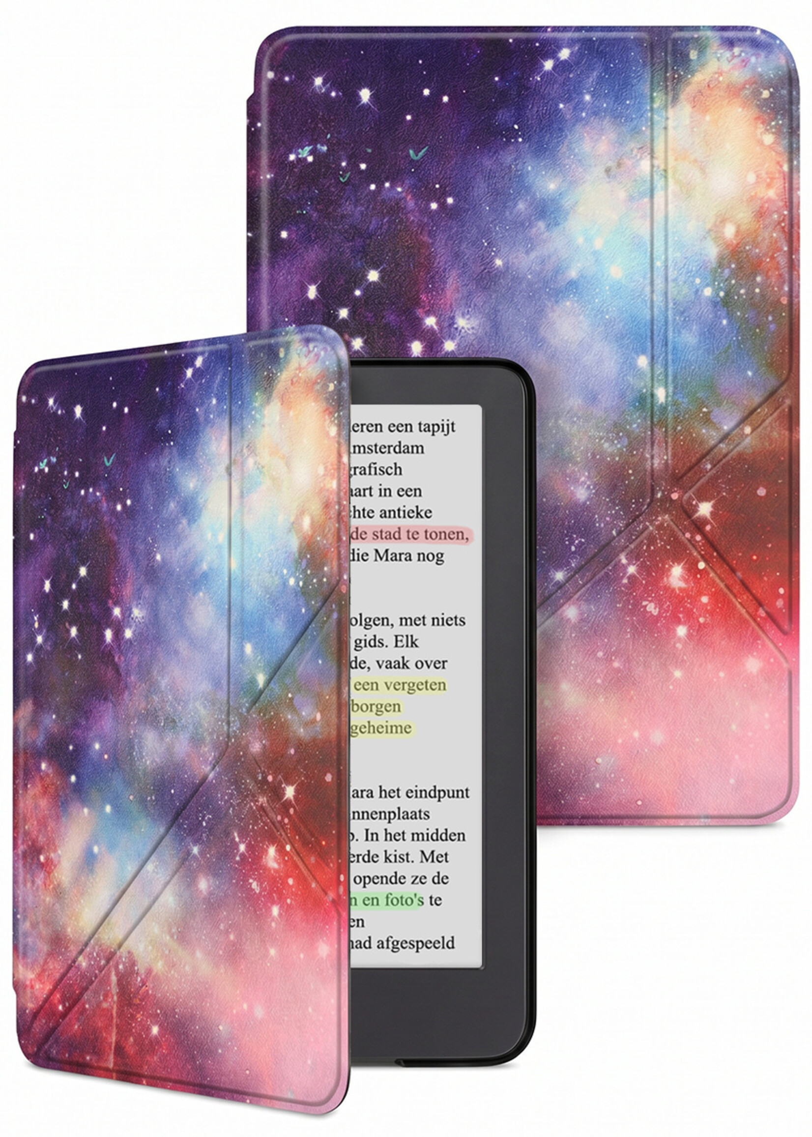 LUQ LUQ Kobo Clara BW Hoesje Trifold - Galaxy