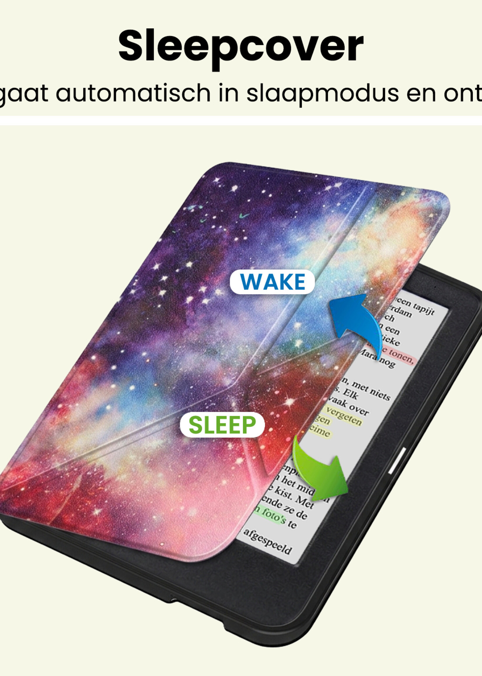 LUQ LUQ Kobo Clara BW Hoesje Trifold - Galaxy