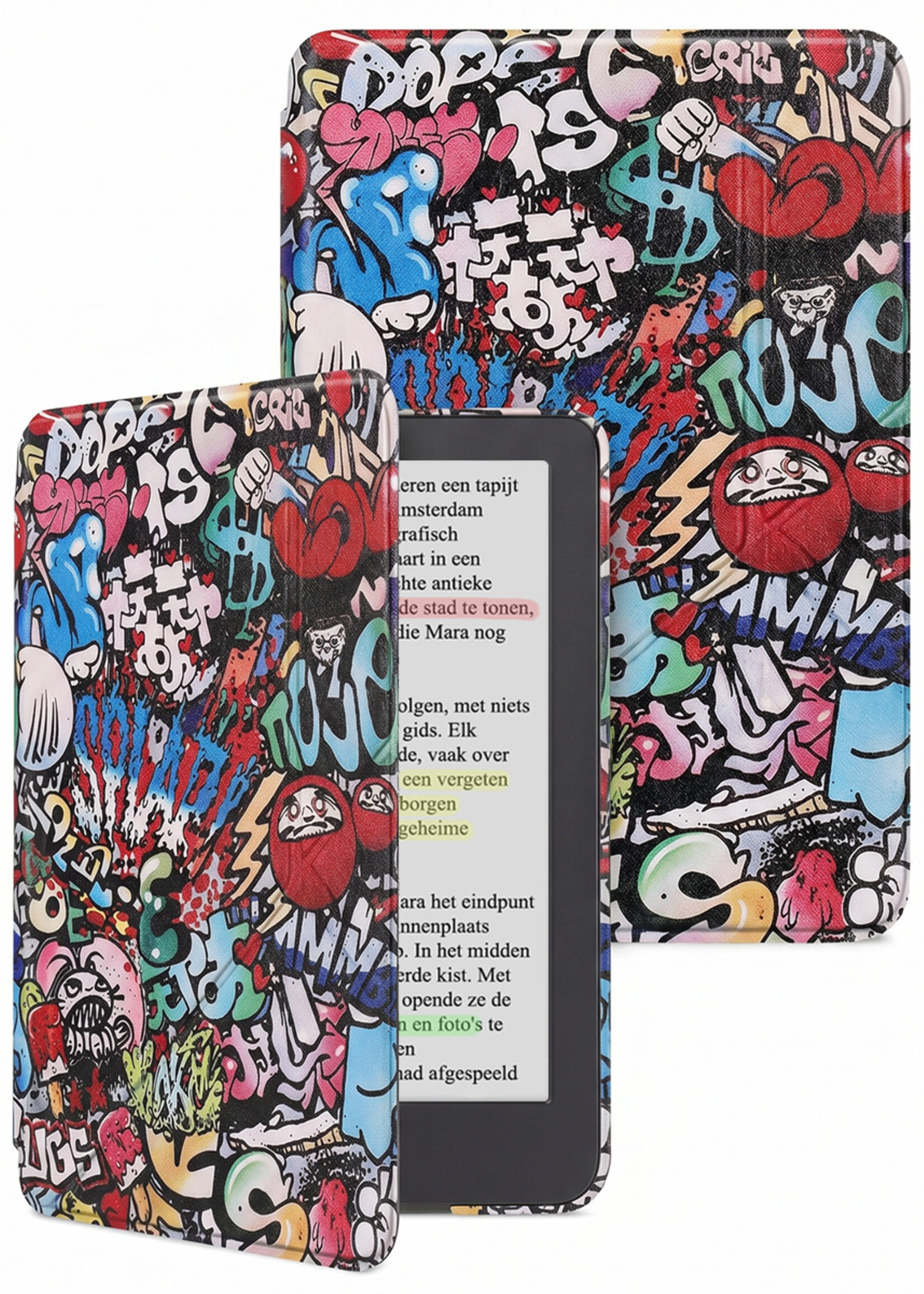 LUQ LUQ Kobo Clara BW Hoesje Trifold - Graffity