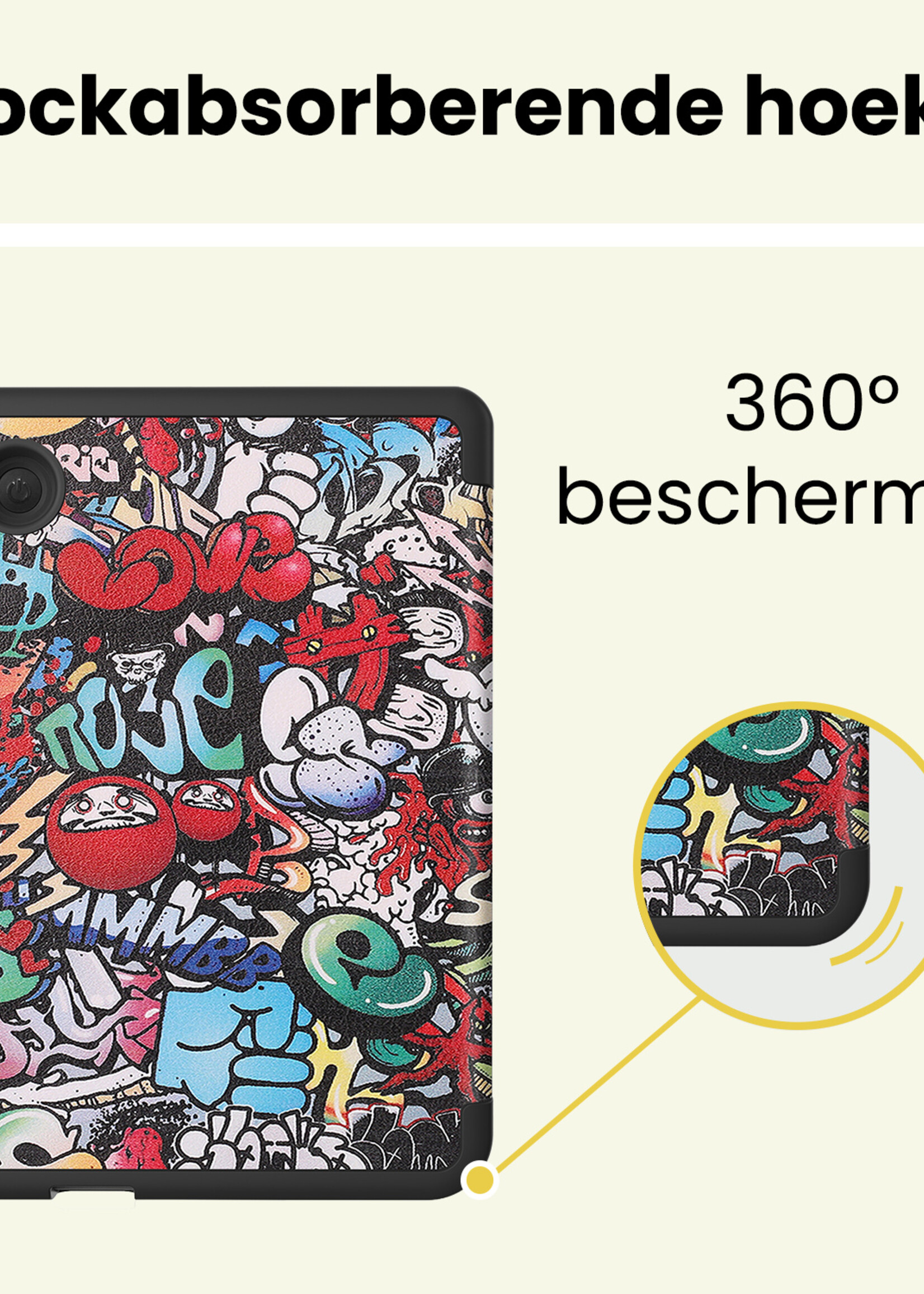 LUQ LUQ Kobo Clara BW Hoesje Trifold - Graffity