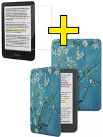 LUQ LUQ Kobo Clara BW Hoesje Trifold Met Screenprotector - Bloesem