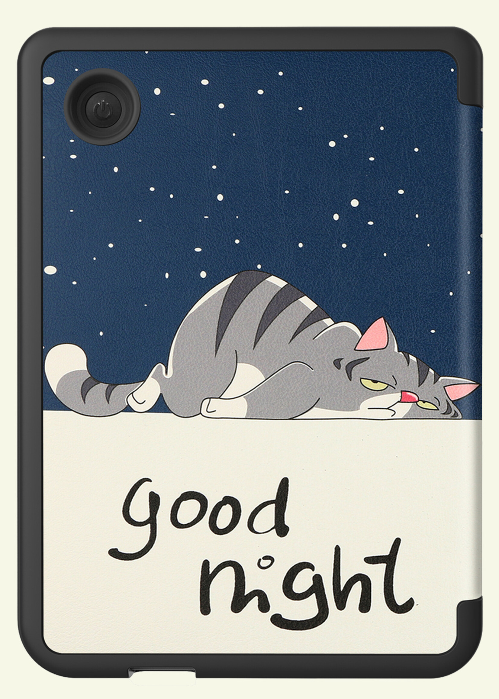 LUQ LUQ Kobo Clara BW Hoesje Trifold Met Screenprotector - Kat