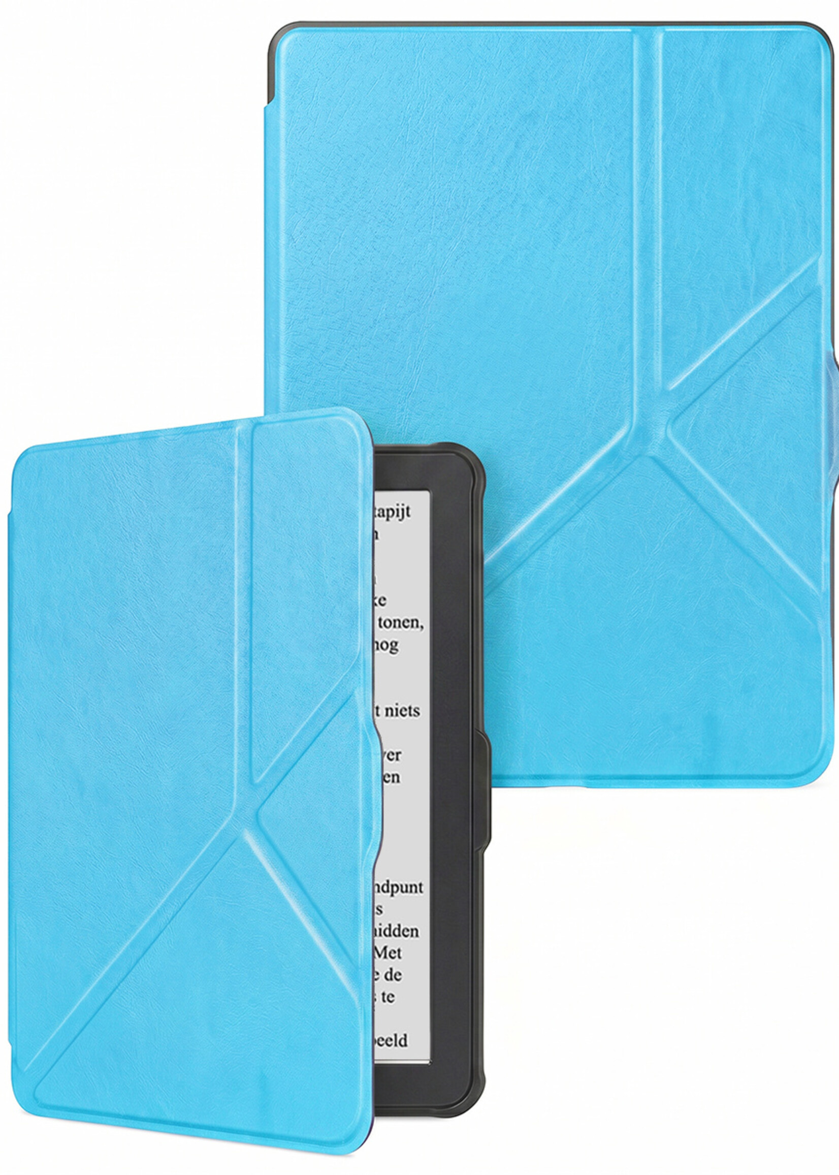 LUQ LUQ Kobo Clara HD Hoesje Trifold - Lichtblauw
