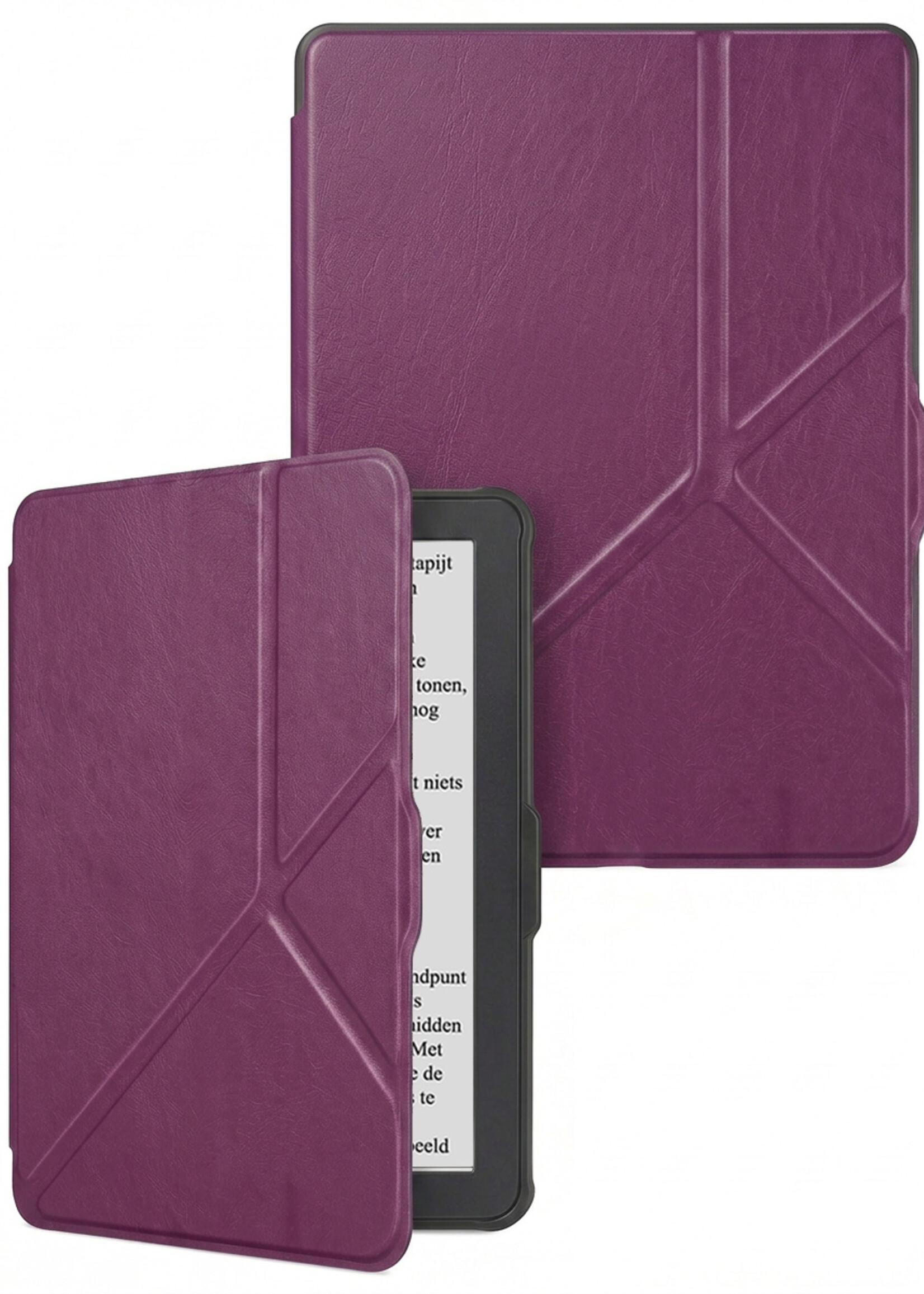 LUQ LUQ Kobo Clara HD Hoesje Trifold - Paars