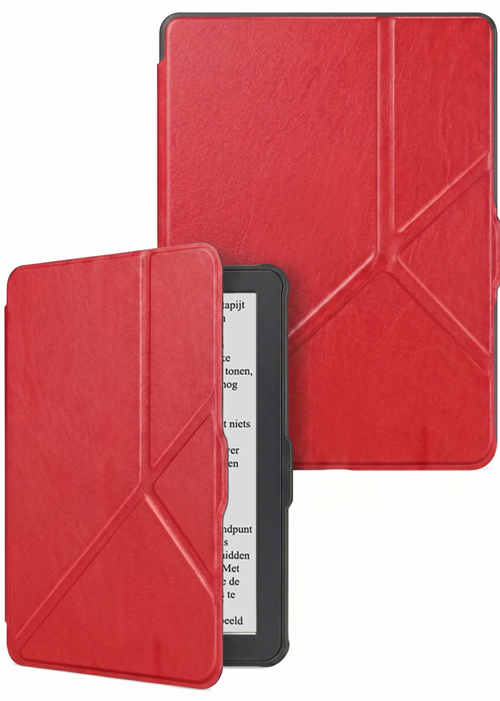 LUQ LUQ Kobo Clara HD Hoesje Trifold - Rood