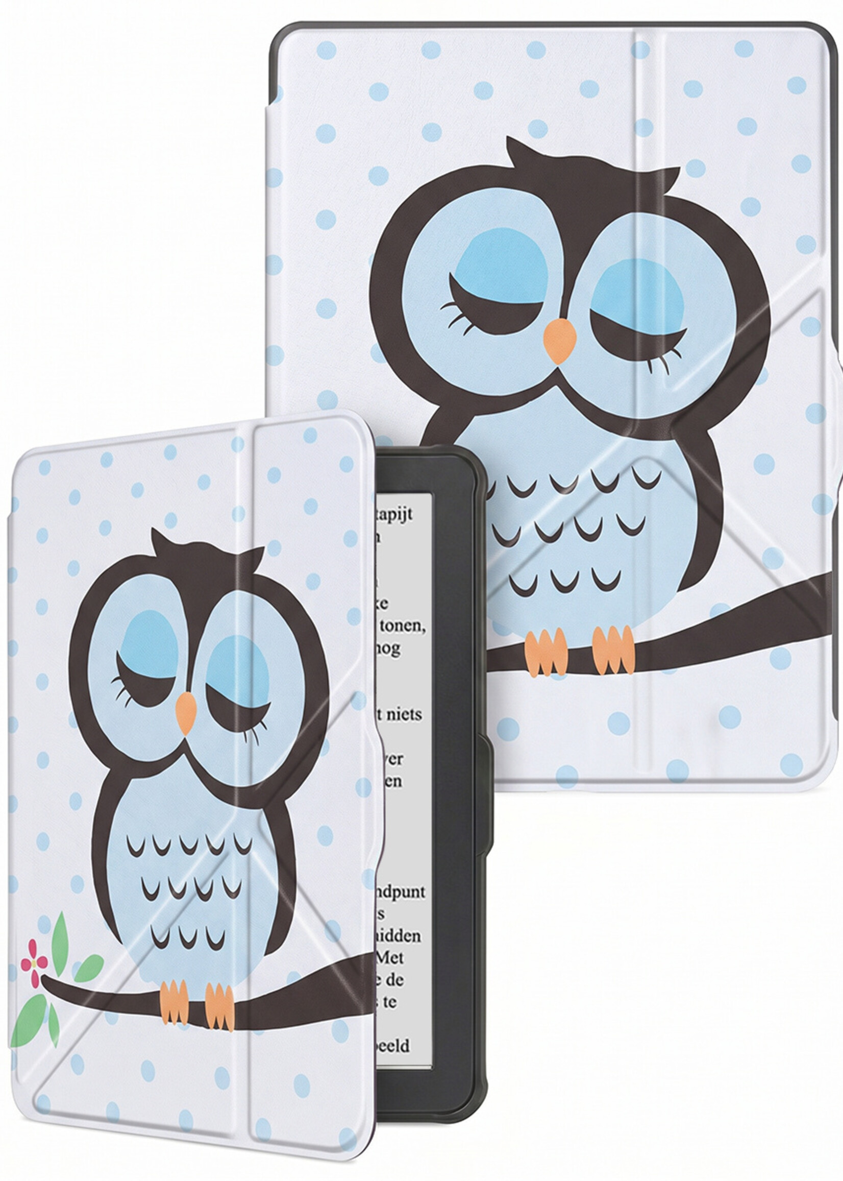 LUQ LUQ Kobo Clara HD Hoesje Trifold - Uil