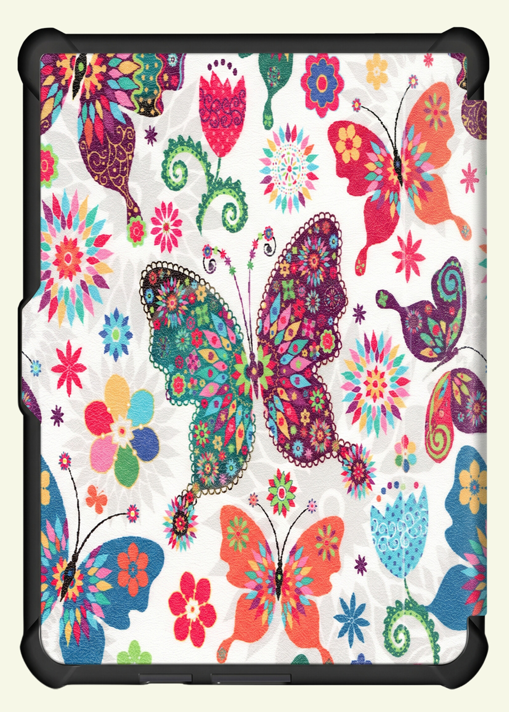 LUQ LUQ Kobo Clara HD Hoesje Trifold - Vlinders