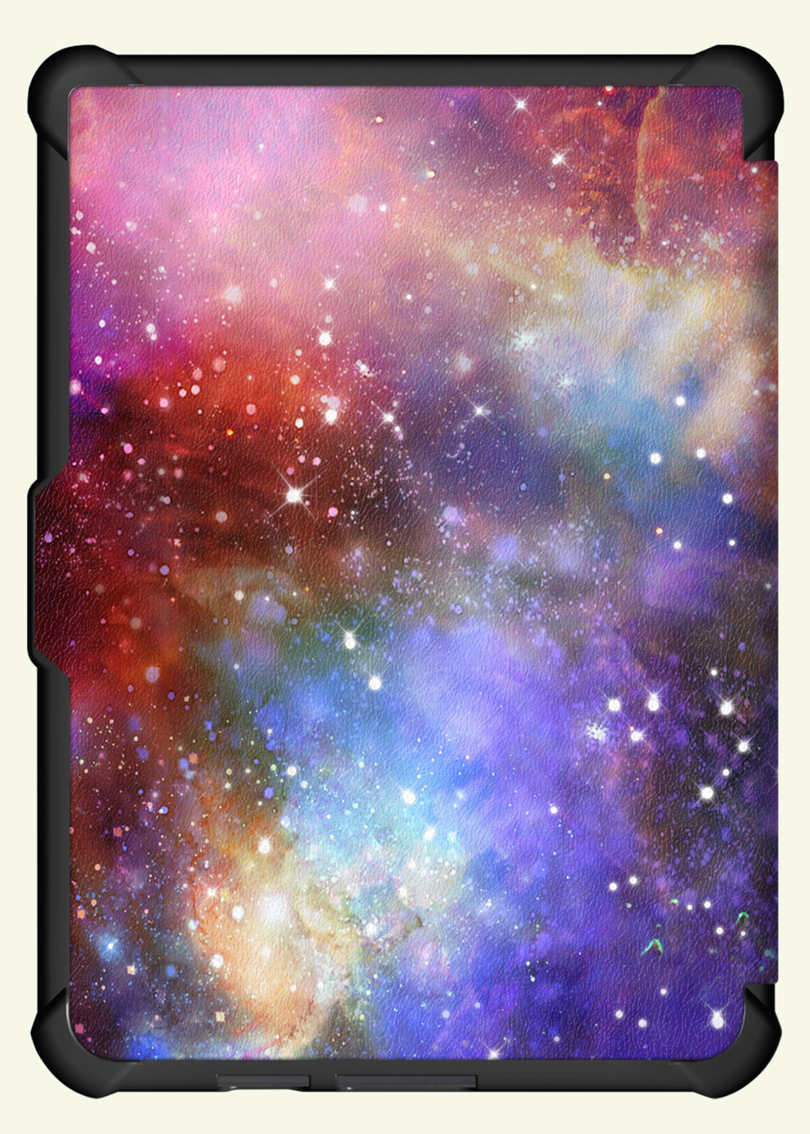 LUQ LUQ Kobo Clara HD Hoesje Trifold Met Screenprotector - Galaxy