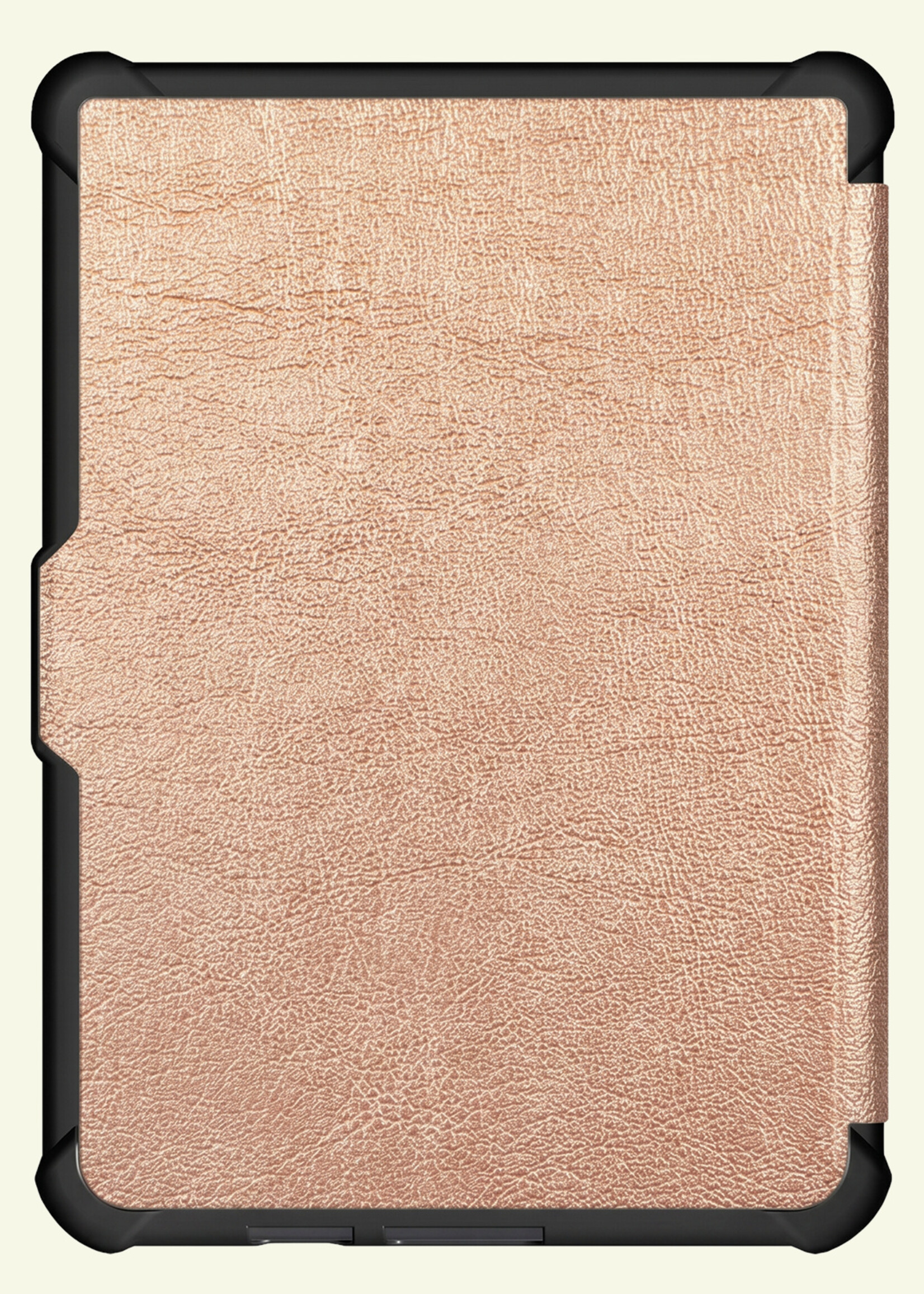 LUQ LUQ Kobo Clara HD Hoesje Trifold Met Screenprotector - Rose Goud