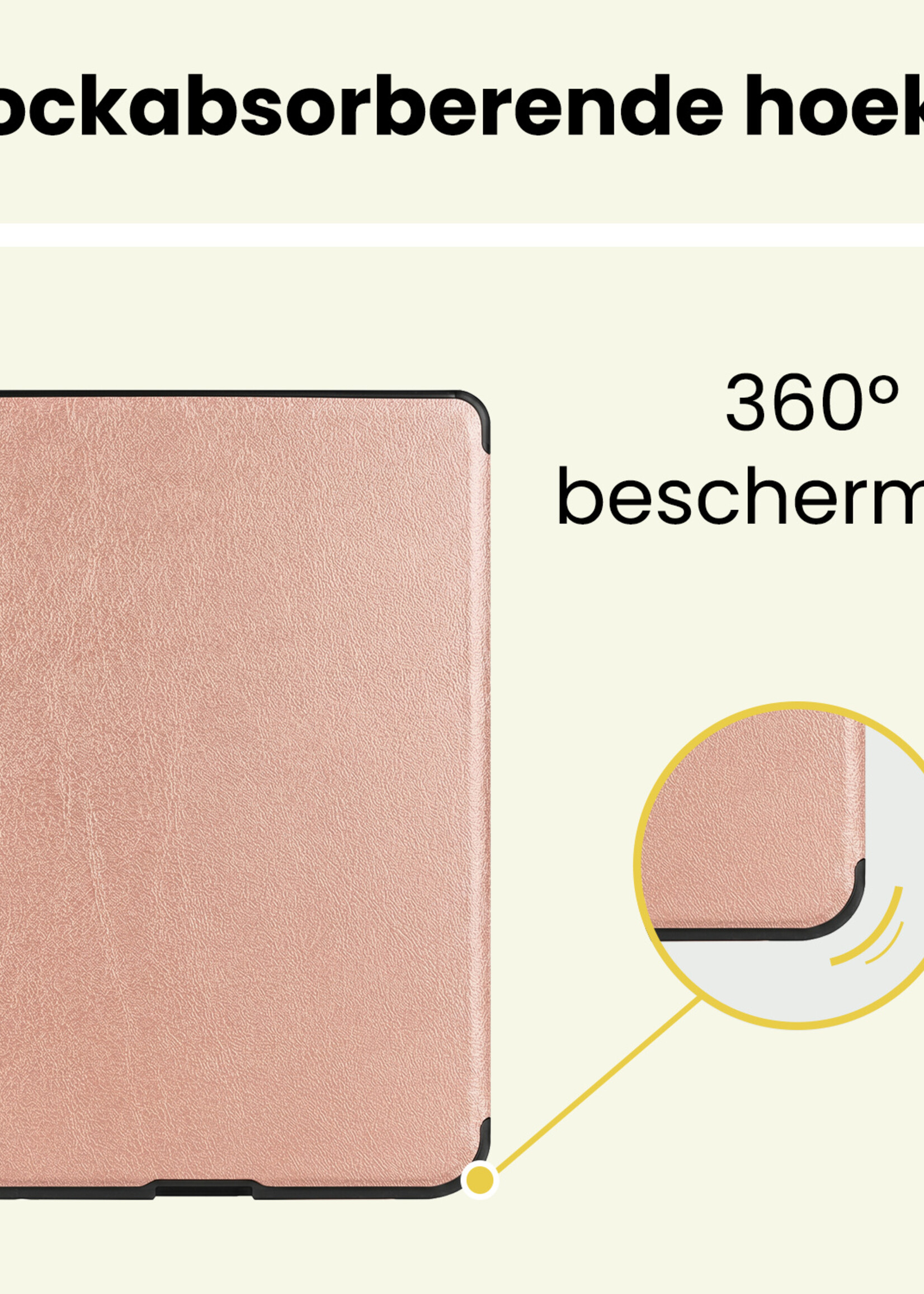 LUQ LUQ Kobo Nia Hoesje Trifold - Rose Goud