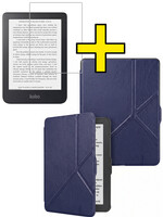 LUQ LUQ Kobo Nia Hoesje Trifold Met Screenprotector - Donkerblauw