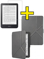 LUQ LUQ Kobo Nia Hoesje Trifold Met Screenprotector - Grijs