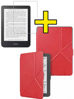 LUQ LUQ Kobo Nia Hoesje Trifold Met Screenprotector - Rood
