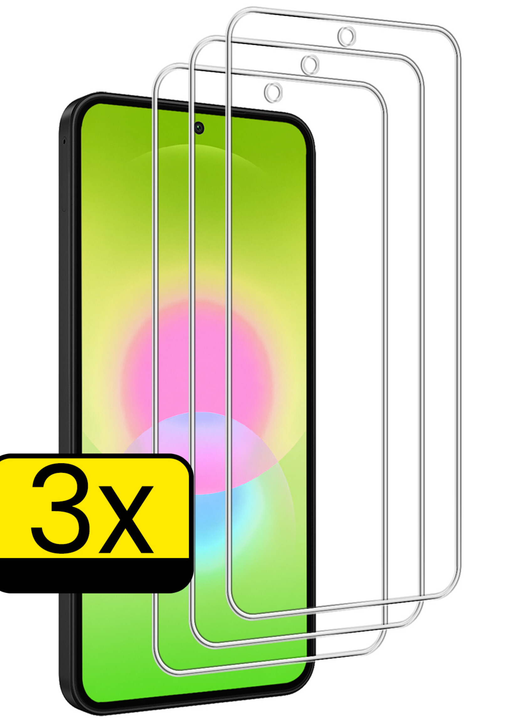 LUQ LUQ Samsung Galaxy A27 Screenprotector Glas - 3 PACK