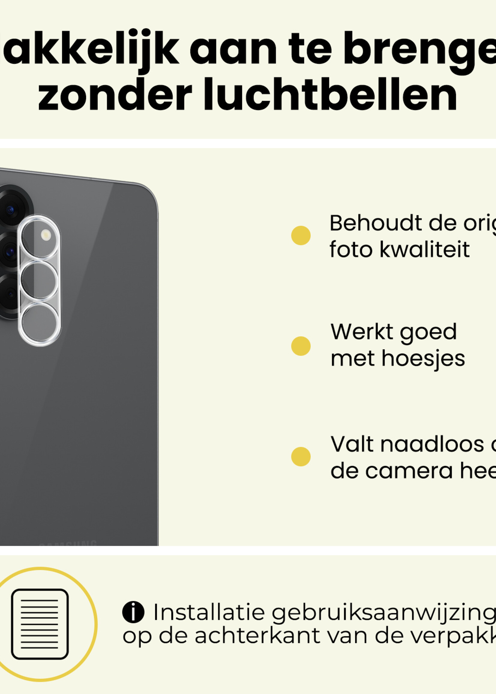 LUQ LUQ Samsung Galaxy A27 Camera Screenprotector - 3 PACK