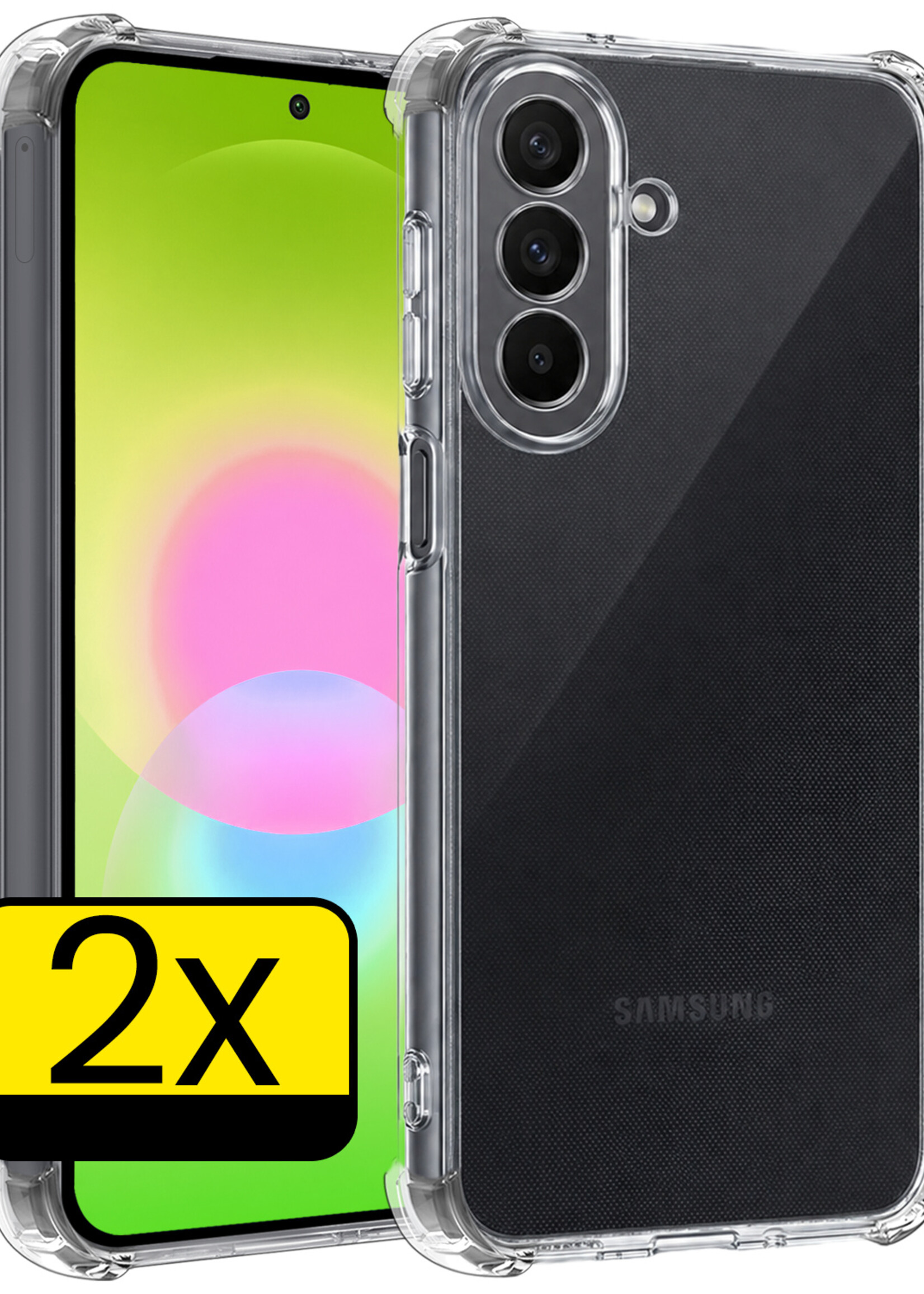 LUQ LUQ Samsung Galaxy A27 Hoesje Shockproof - Transparant - 2 PACK
