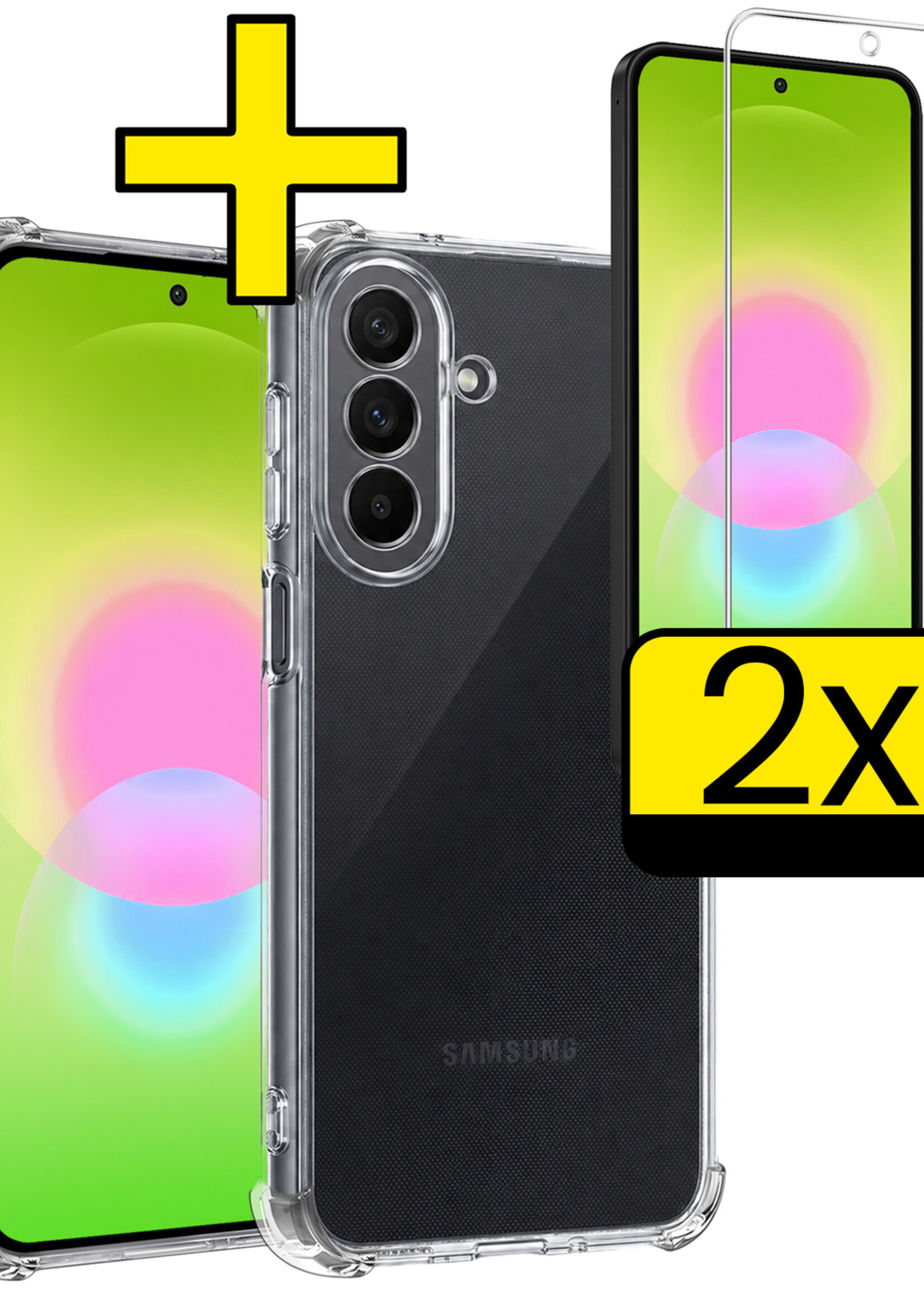 LUQ LUQ Samsung Galaxy A27 Hoesje Shockproof Met 2x Screenprotector