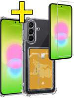 LUQ LUQ Samsung Galaxy A27 Hoesje Pashouder Met Screenprotector