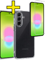 LUQ LUQ Samsung Galaxy A27 Hoesje Siliconen Met Screenprotector - Transparant