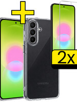 LUQ LUQ Samsung Galaxy A27 Hoesje Siliconen Met 2x Screenprotector - Transparant