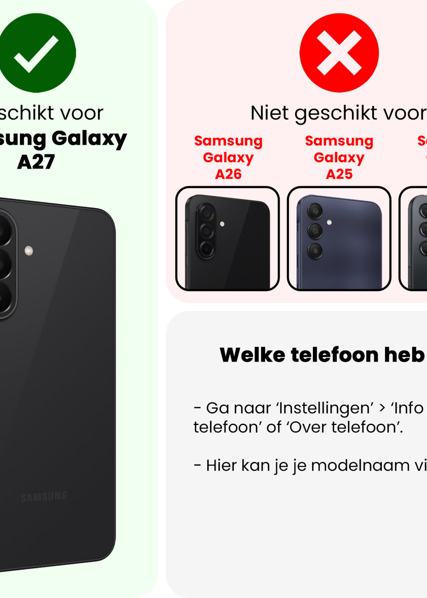 LUQ LUQ Samsung Galaxy A27 Screenprotector Glas Privacy