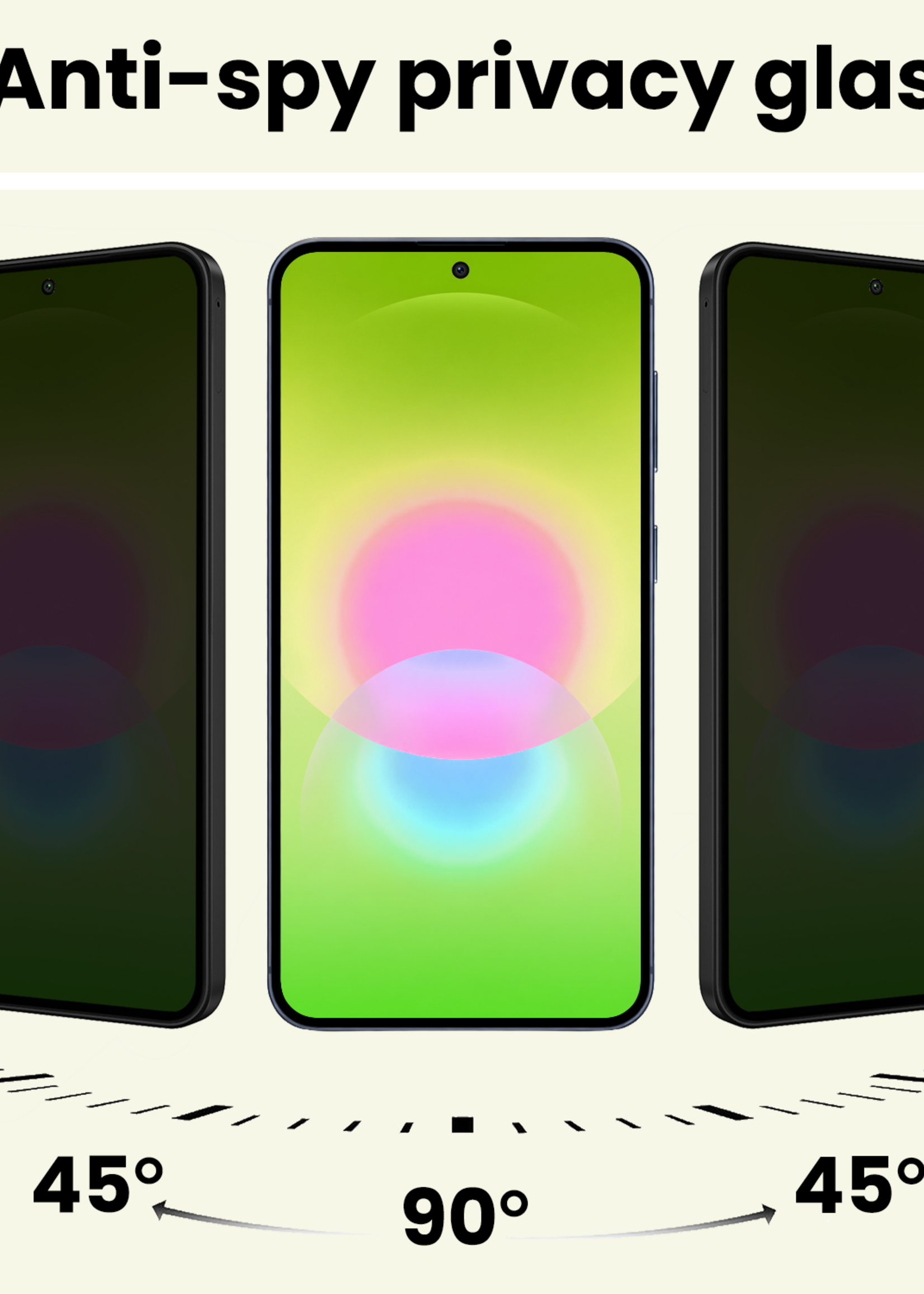LUQ LUQ Samsung Galaxy A27 Screenprotector Glas Privacy - 3 PACK