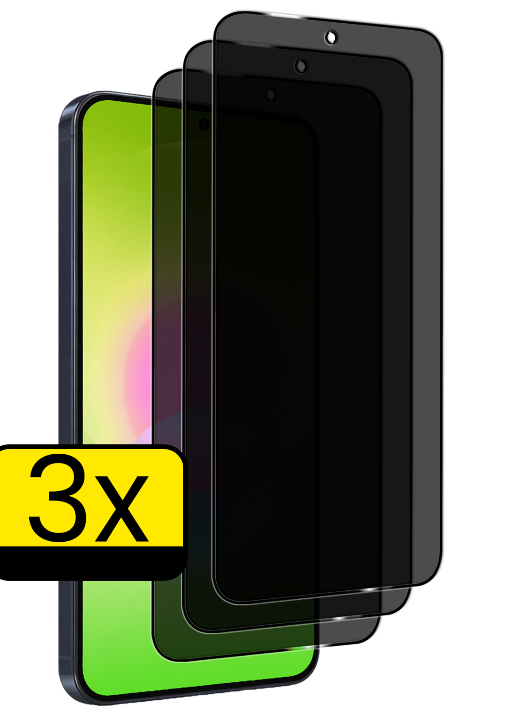 LUQ LUQ Samsung Galaxy A27 Screenprotector Glas Privacy - 3 PACK