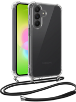 LUQ LUQ Samsung Galaxy A27 Hoesje Transparant Shockproof Met Zwart Koord