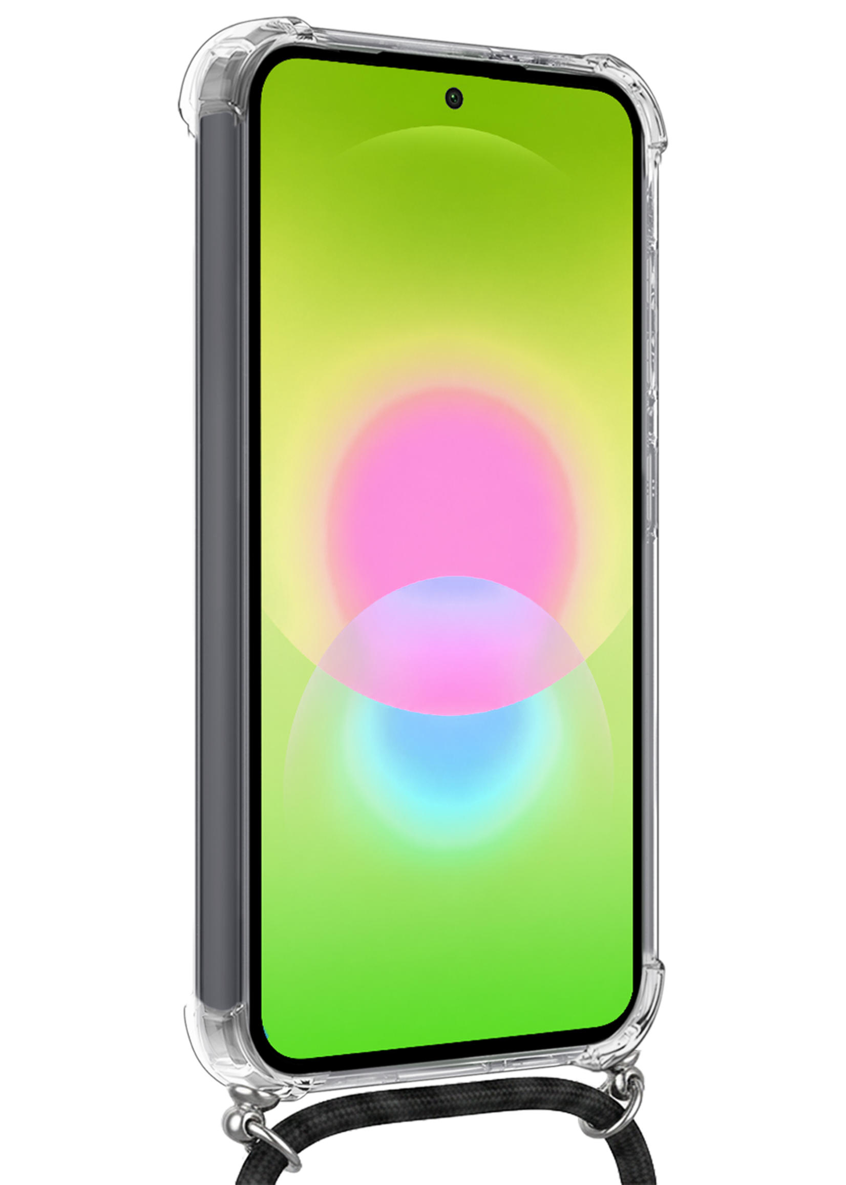 LUQ LUQ Samsung Galaxy A27 Hoesje Transparant Shockproof Met Zwart Koord