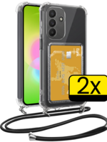 LUQ LUQ Samsung Galaxy A27 Hoesje Pashouder met Koord - 2 PACK