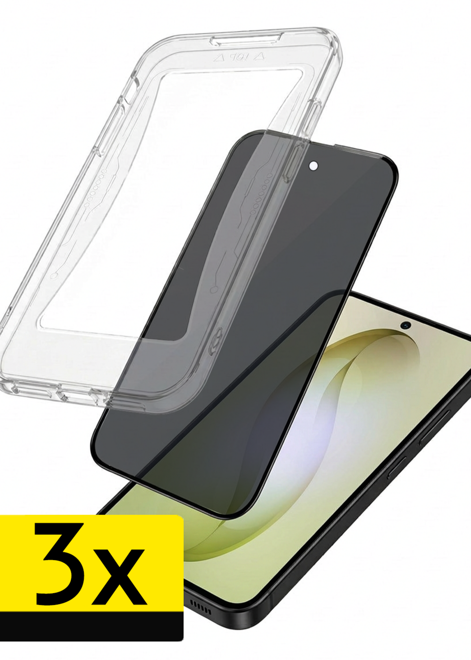 LUQ LUQ Samsung Galaxy S26 Plus Hybrid Privacy Screenprotector - 3 PACK