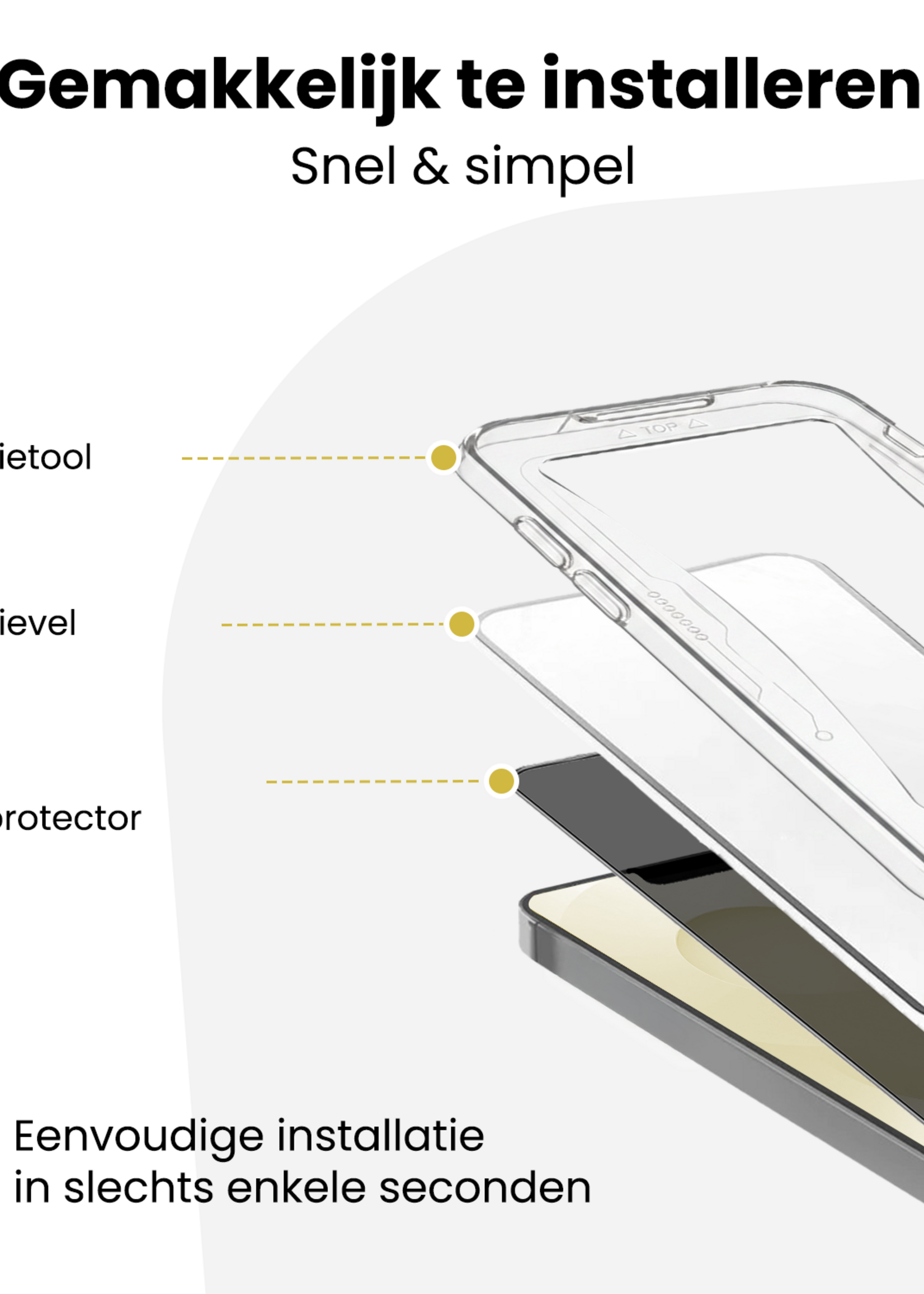 LUQ LUQ Samsung Galaxy S25 FE Hybrid Privacy Screenprotector