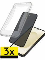 LUQ LUQ Samsung Galaxy S25 FE Hybrid Privacy Screenprotector - 3 PACK