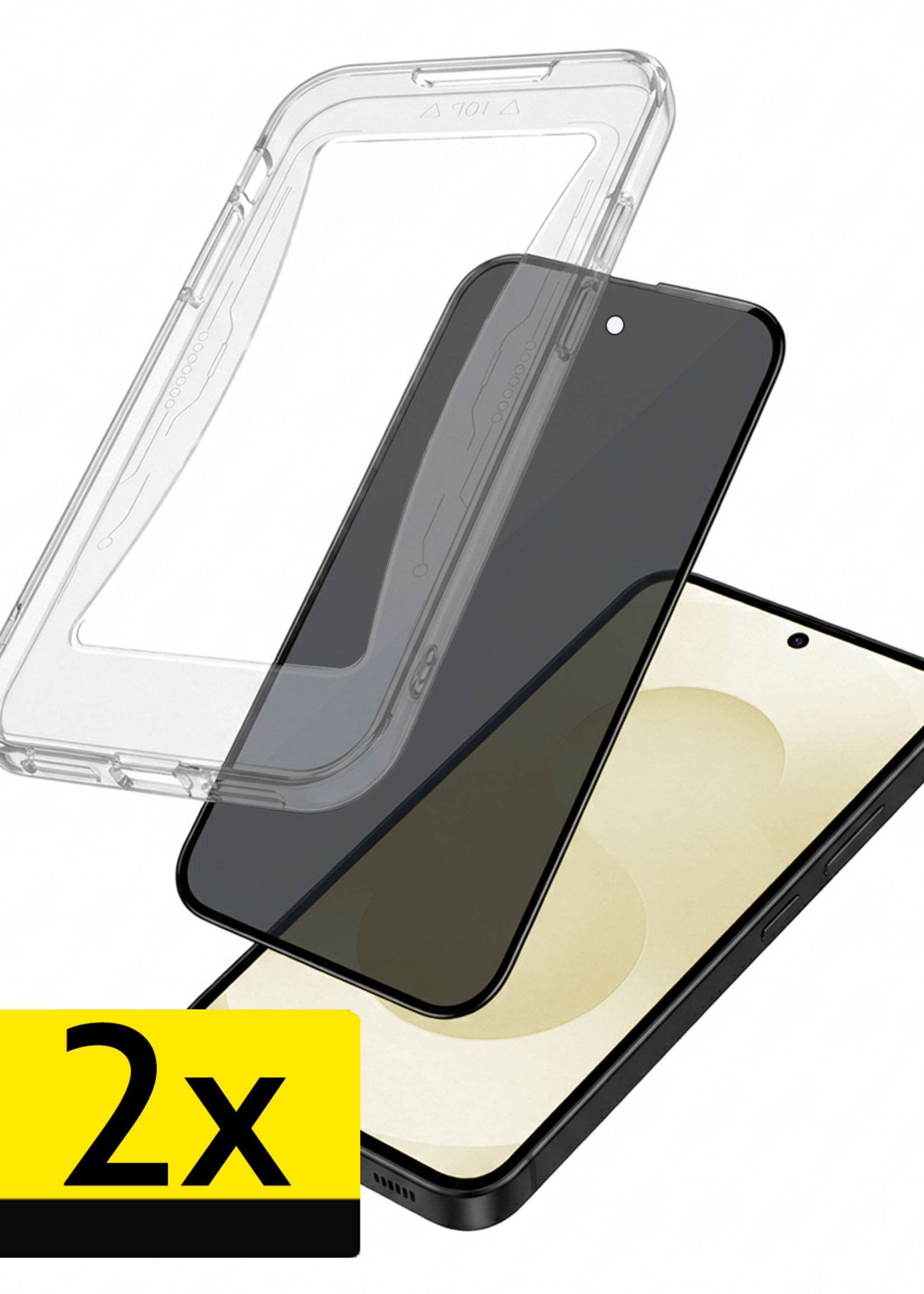 LUQ LUQ Samsung Galaxy S25 FE Hybrid Privacy Screenprotector - 2 PACK
