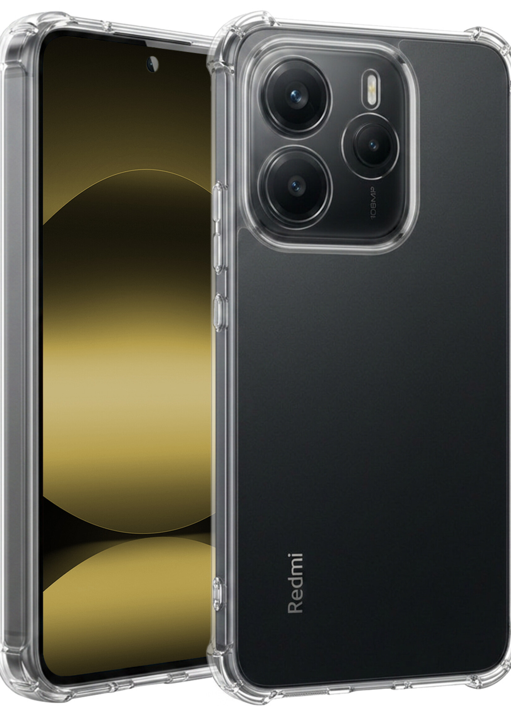 LUQ LUQ Xiaomi Redmi Note 14 5G Hoesje Shockproof - Transparant