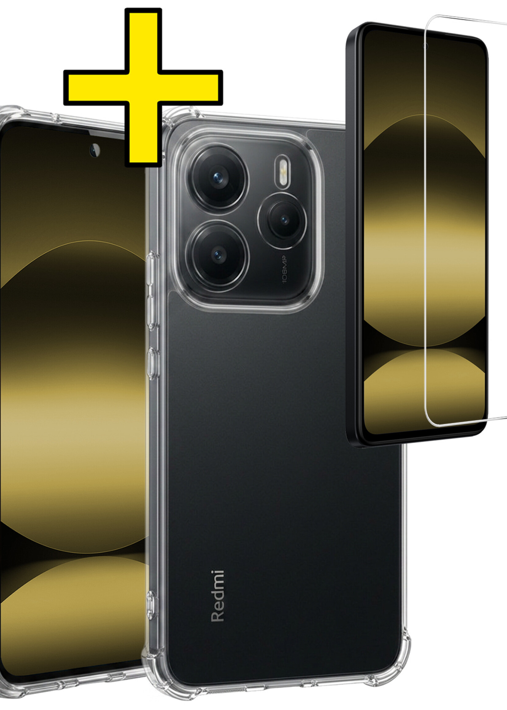 LUQ LUQ Xiaomi Redmi Note 14 5G Hoesje Shockproof Met Screenprotector