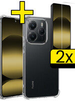 LUQ LUQ Xiaomi Redmi Note 14 5G Hoesje Shockproof Met 2x Screenprotector