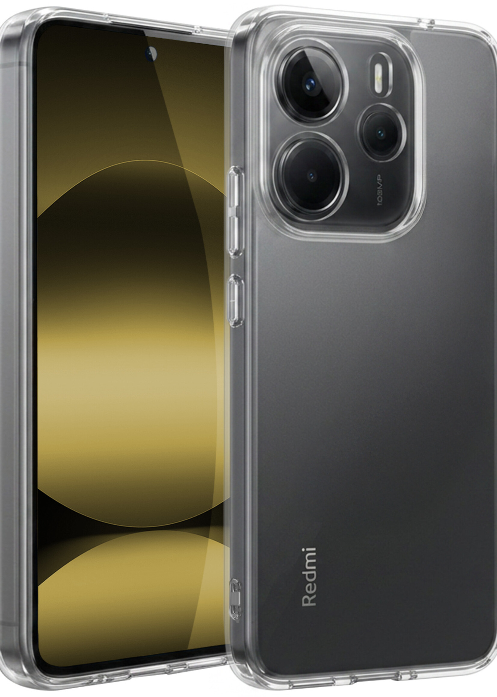 LUQ LUQ Xiaomi Redmi Note 14 5G Hoesje Siliconen - Transparant