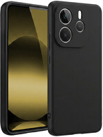 LUQ LUQ Xiaomi Redmi Note 14 5G Hoesje Siliconen - Zwart
