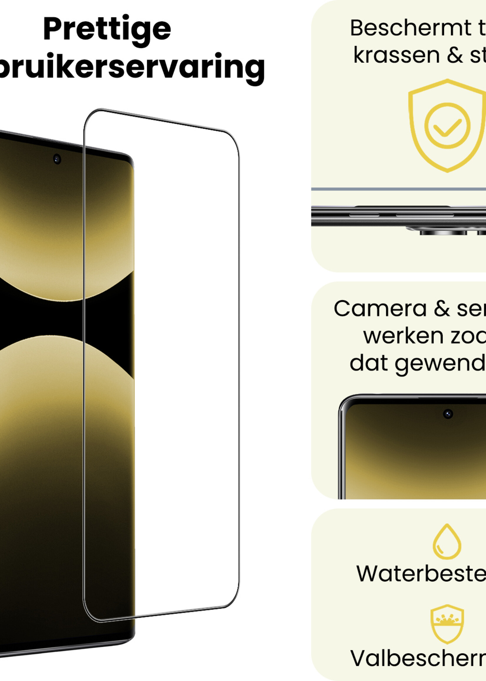 LUQ LUQ Xiaomi Redmi Note 14 Pro 5G Screenprotector Glas - 2 PACK