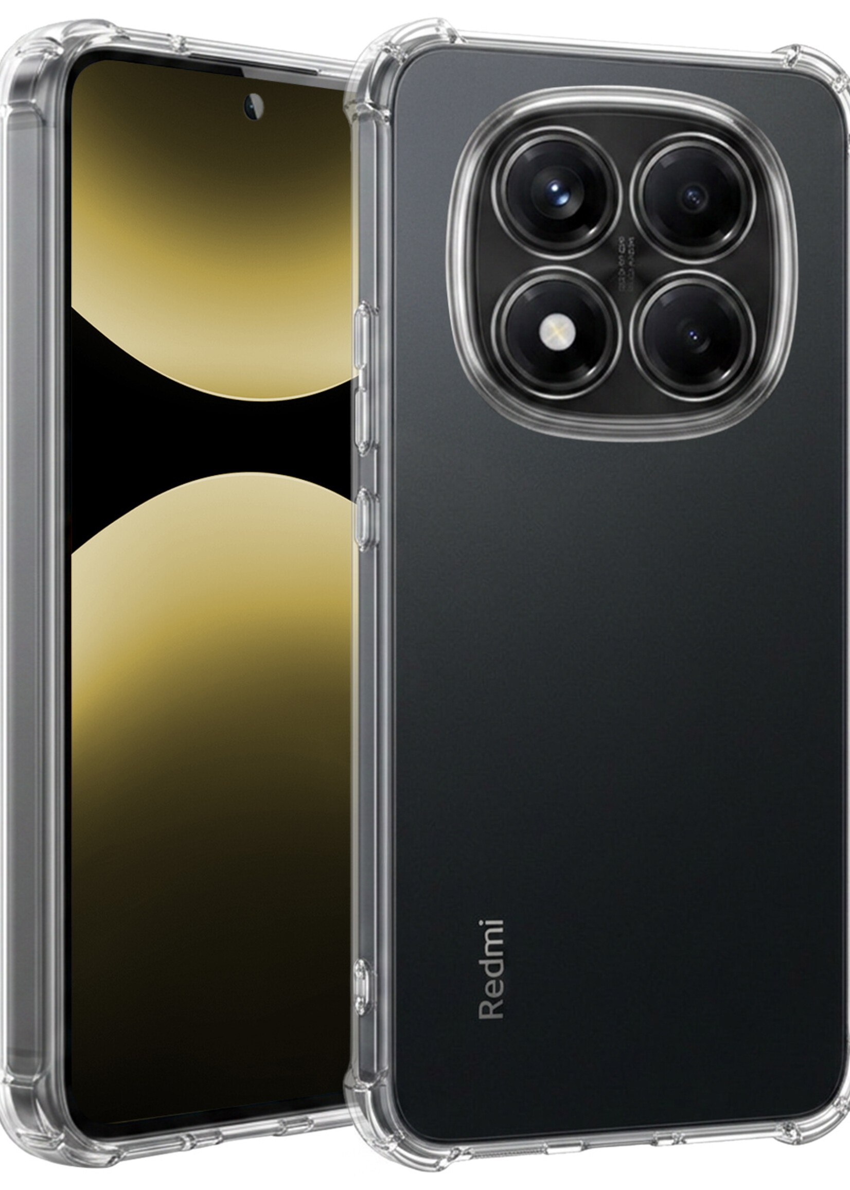 LUQ LUQ Xiaomi Redmi Note 14 Pro 5G Hoesje Shockproof - Transparant