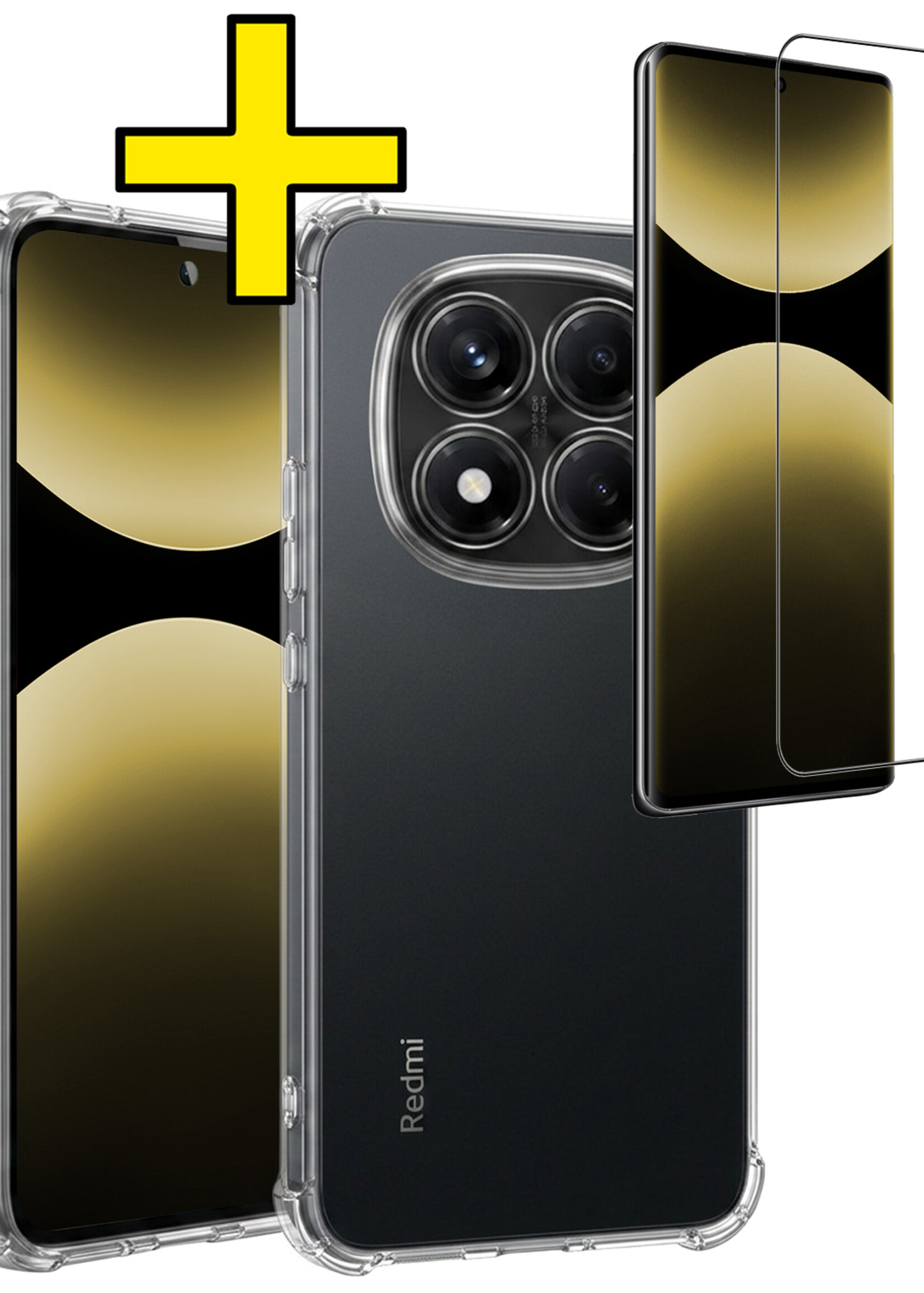 LUQ LUQ Xiaomi Redmi Note 14 Pro 5G Hoesje Shockproof Met Screenprotector