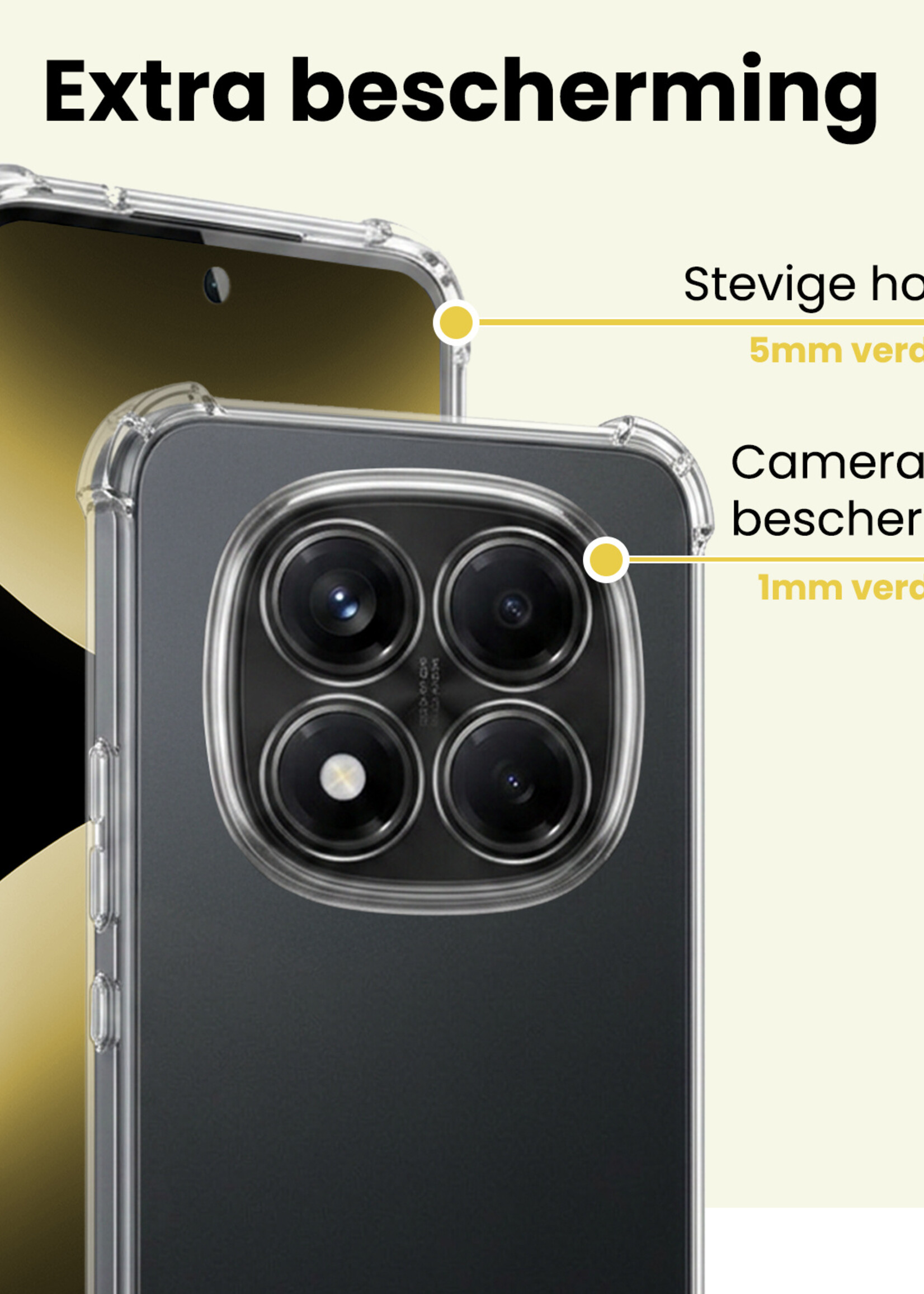 LUQ LUQ Xiaomi Redmi Note 14 Pro 5G Hoesje Shockproof Met Screenprotector