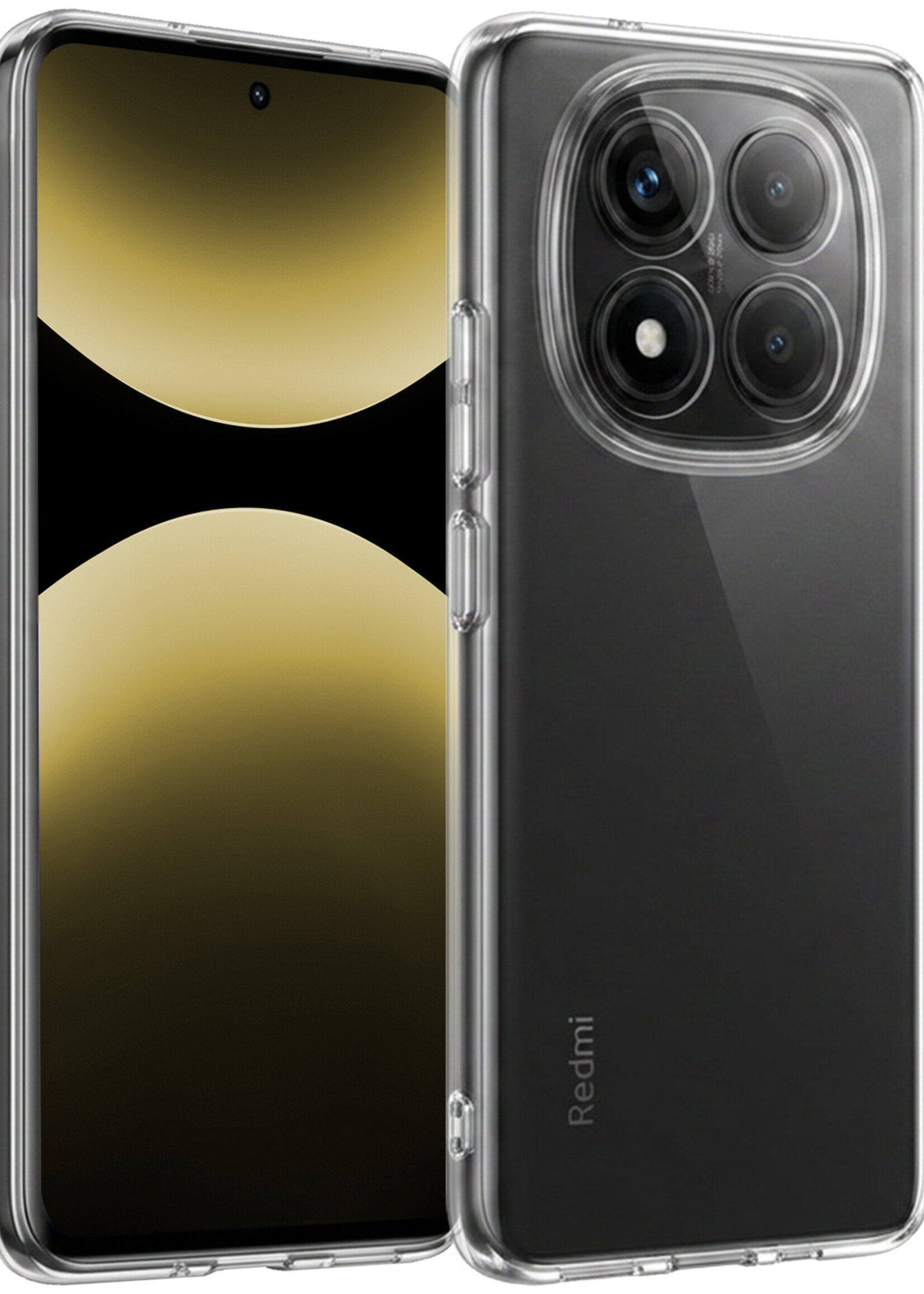 LUQ LUQ Xiaomi Redmi Note 14 Pro 5G Hoesje Siliconen - Transparant
