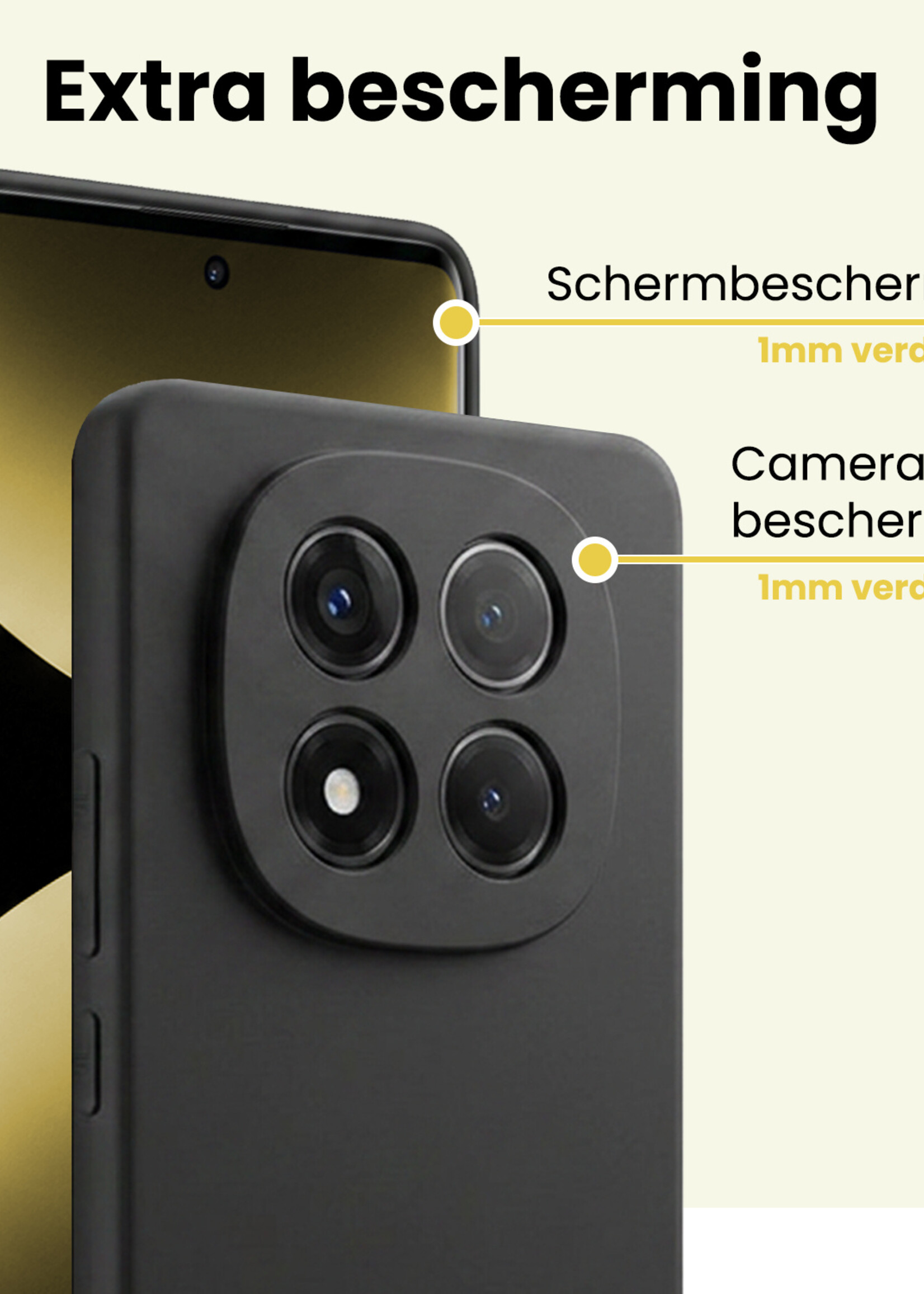 LUQ LUQ Xiaomi Redmi Note 14 Pro 5G Hoesje Siliconen - Zwart