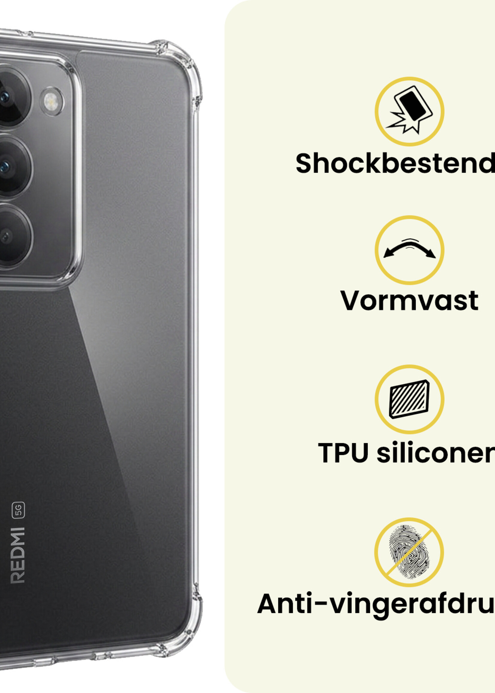 LUQ LUQ Xiaomi 15 Hoesje Shockproof - Transparant