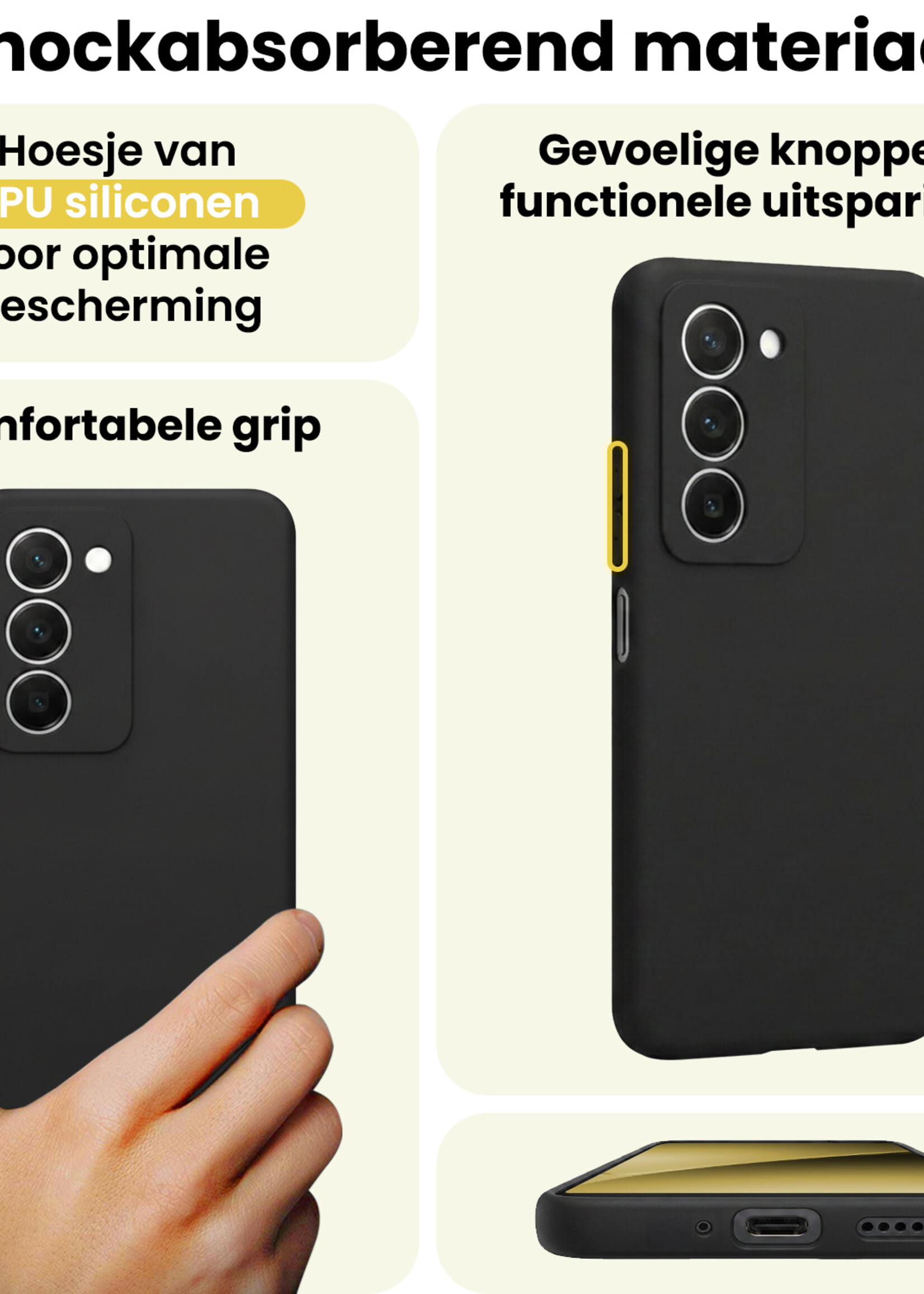 LUQ LUQ Xiaomi 15 Hoesje Siliconen - Zwart - 2 PACK