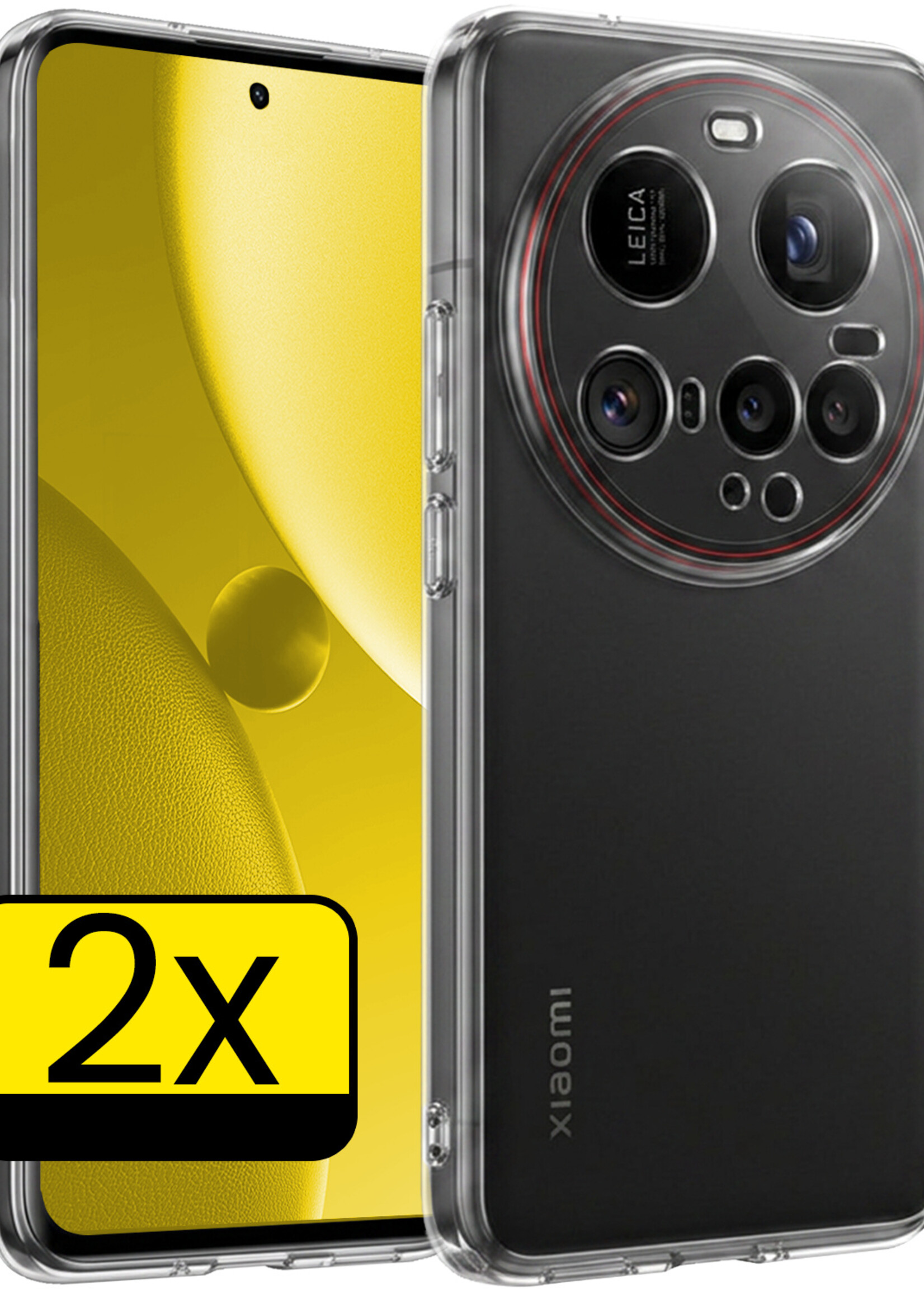 LUQ LUQ Xiaomi 15 Ultra Hoesje Siliconen - Transparant - 2 PACK